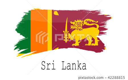 Sri Lanka flag on white background Sri Lanka flag on white background 42288815
