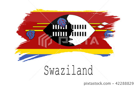 Swaziland flag on white background Swaziland flag on white background 42288829