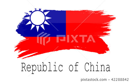 Taiwan flag on white background 42288842