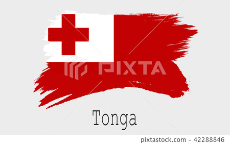 Tonga flag on white background 42288846
