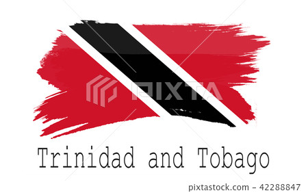 Trinidad and Tobago flag on white background Trinidad and Tobago flag on white background 42288847