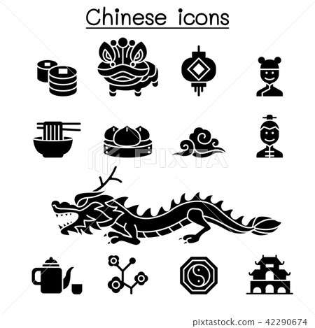 Chinese icon set Chinese icon set 42290674