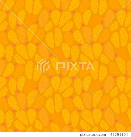 Simple and seamless vector pattern with prickly pe 42291104
