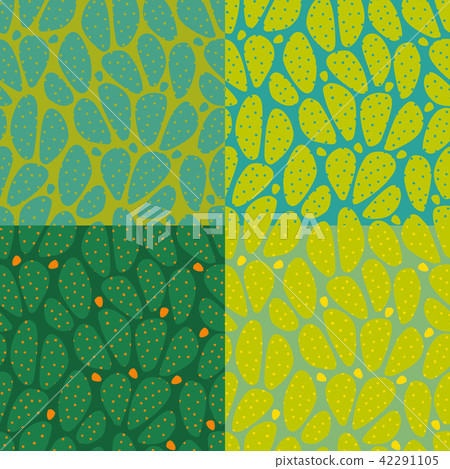 Simple and seamless vector pattern with prickly pe 42291105