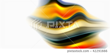 Fluid liquid mixing colors concept on light grey background, curve flow, trendy abstract layout Fluid liquid mixing colors concept on light grey background, curve flow, trendy abstract layout 42291666