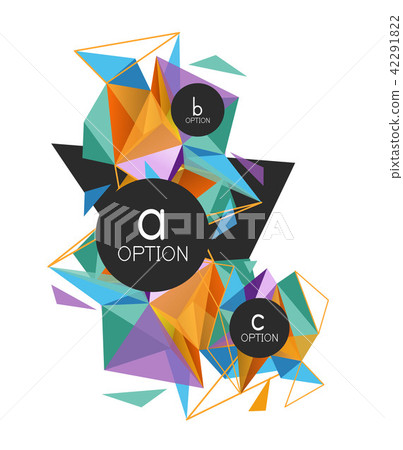Vector triangle abstract background, low poly concept 42291822
