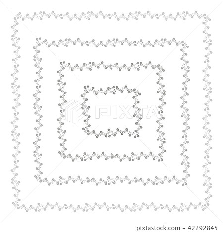 Square decorative frames with leaves Square decorative frames with leaves 42292845