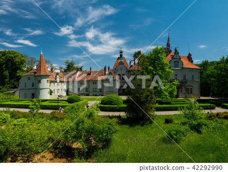Summer pano of Schoenborn palace Ukraine travel 42292990