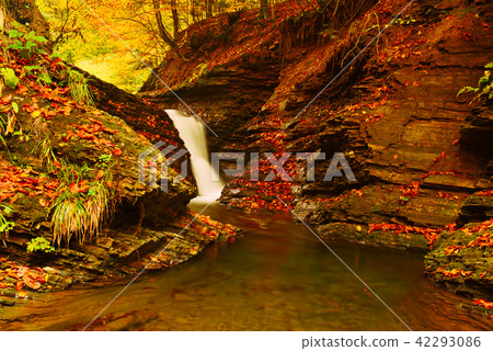 Autumn mountain waterfall Autumn mountain waterfall 42293086