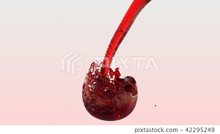 Beautiful wine bubbles, liquid Splashing. 3D Rendering. Beautiful wine bubbles, liquid Splashing. 3D Rendering. 42295249