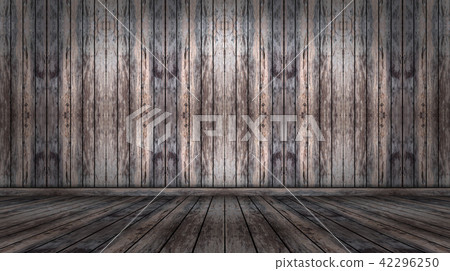Brown wall and floor room wood background 42296250
