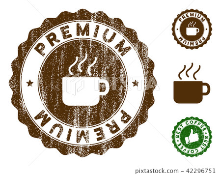 Premium Stamp Seal with Distress Texture 42296751