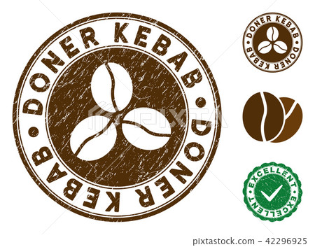 Doner Kebab Stamp with Dust Effect 42296925