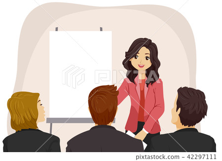 Teen Girl Present Illustration 42297111