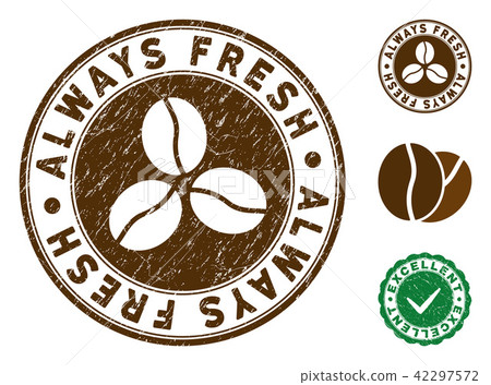 Always Fresh Stamp with Grungy Texture Always Fresh Stamp with Grungy Texture 42297572