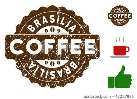 Brasilia Award Stamp with Distress Effect Brasilia Award Stamp with Distress Effect 42297936