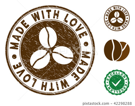 Made With Love Stamp with Dust Effect 42298288