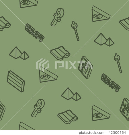 Egypt outline isometric pattern Egypt outline isometric pattern 42300564