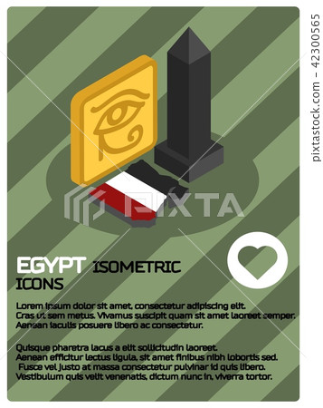 Egypt color isometric poster Egypt color isometric poster 42300565