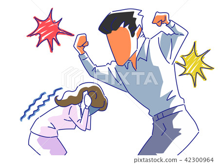 DV man scared woman 42300964
