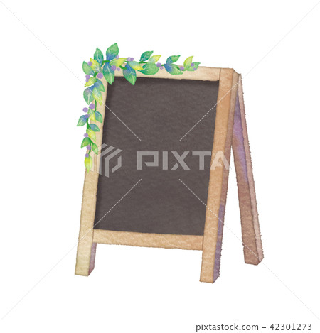 Illustration of signboard on blackboard Illustration of signboard on blackboard 42301273