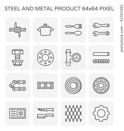 steel metal icon 42301891