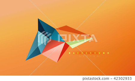 Abstract background - geometric origami style shape composition, triangular low poly design concept Abstract background - geometric origami style shape composition, triangular low poly design concept 42302933