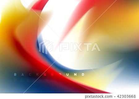 Holographic paint explosion design, fluid colors flow, colorful storm. Liquid mixing colours motion 42303668