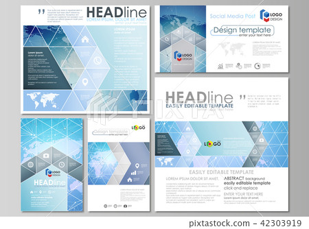 The minimalistic abstract vector illustration of the editable layout of modern social media post 42303919