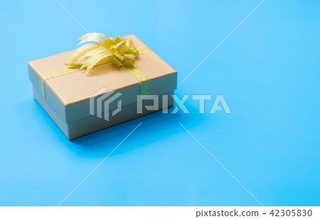 Gift giving New Year and Christmas blue background 42305830