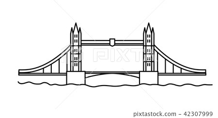 图库插图: london tower bridge linear