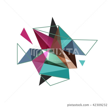 Vector triangle abstract background, low poly concept Vector triangle abstract background, low poly concept 42309232
