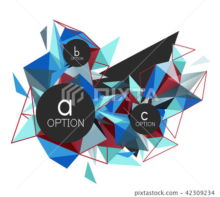 Vector triangle abstract background, low poly concept Vector triangle abstract background, low poly concept 42309234