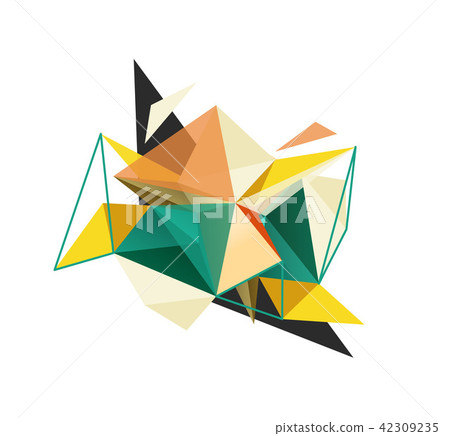 Vector triangle abstract background, low poly concept 42309235