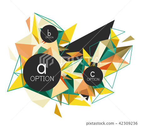 Vector triangle abstract background, low poly concept 42309236