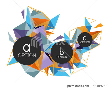 Vector triangle abstract background, low poly concept 42309238
