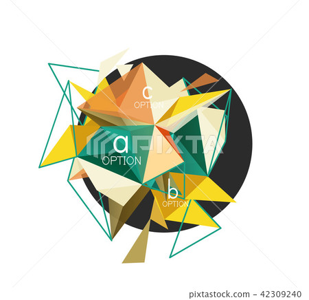 Vector triangle abstract background, low poly concept Vector triangle abstract background, low poly concept 42309240