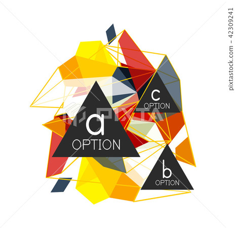 Geometric triangle infographics 42309241