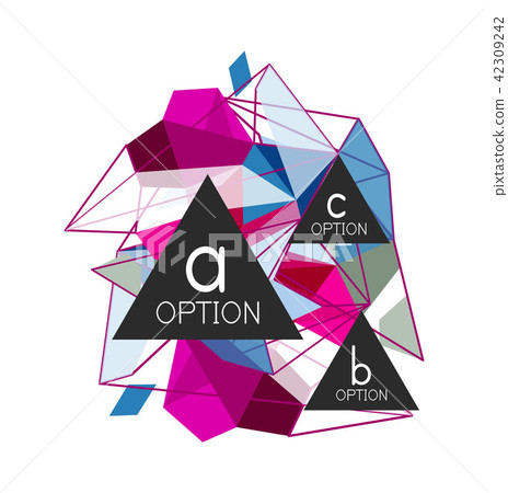 Geometric triangle infographics Geometric triangle infographics 42309242