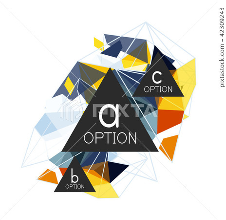 Geometric triangle infographics 42309243