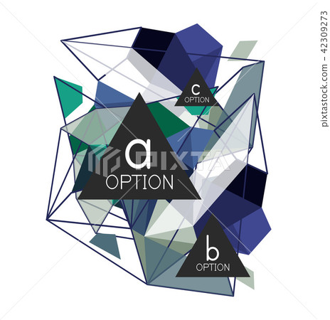Geometric triangle infographics 42309273