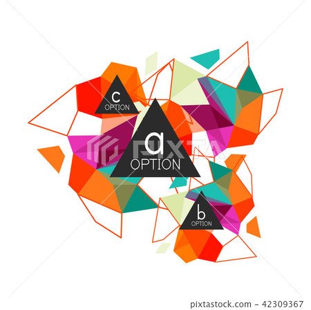Geometric triangle infographics 42309367