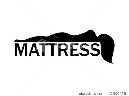 Orthopedic Mattress logo, silhouette  woman 42309456