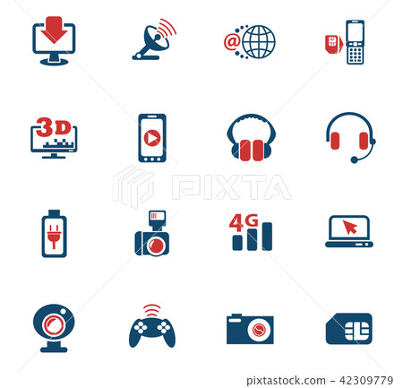 hi tech icon set 42309779