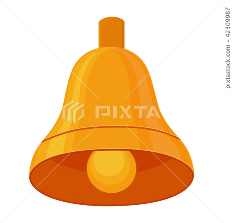 Colorful cartoon school bell - Stock Illustration [42309987] - PIXTA