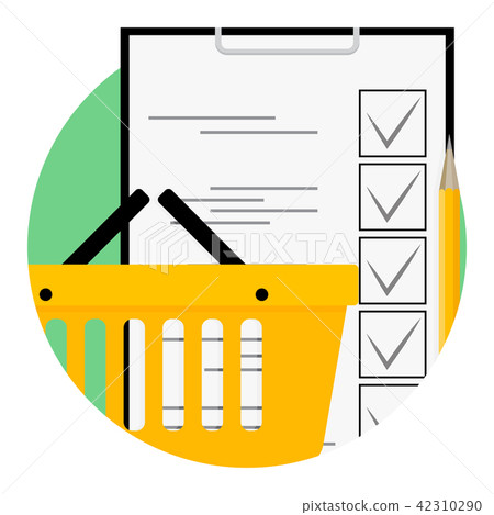 Shopping list icon, vector illustration 42310290