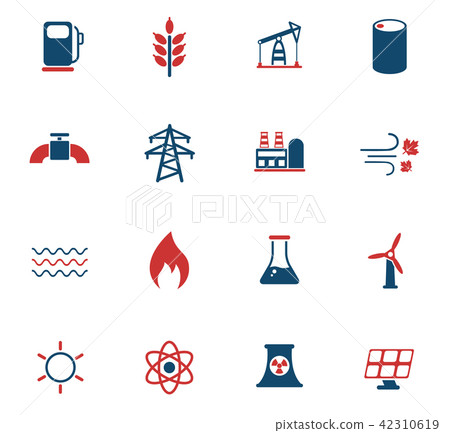 power generation icon set 42310619