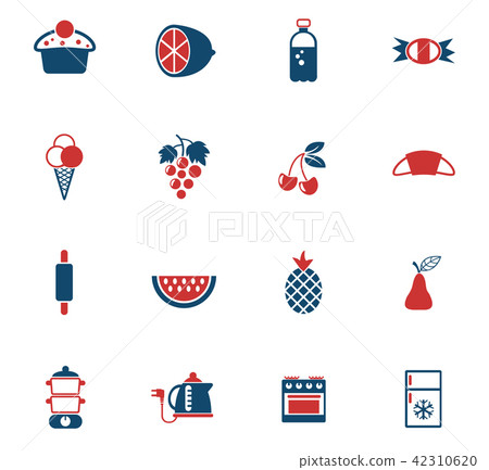 food and kitchen icon set 42310620