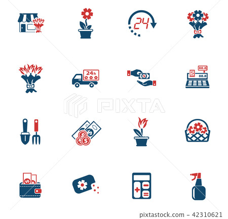 flower shop icon set 42310621