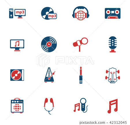 music icon set 42312045